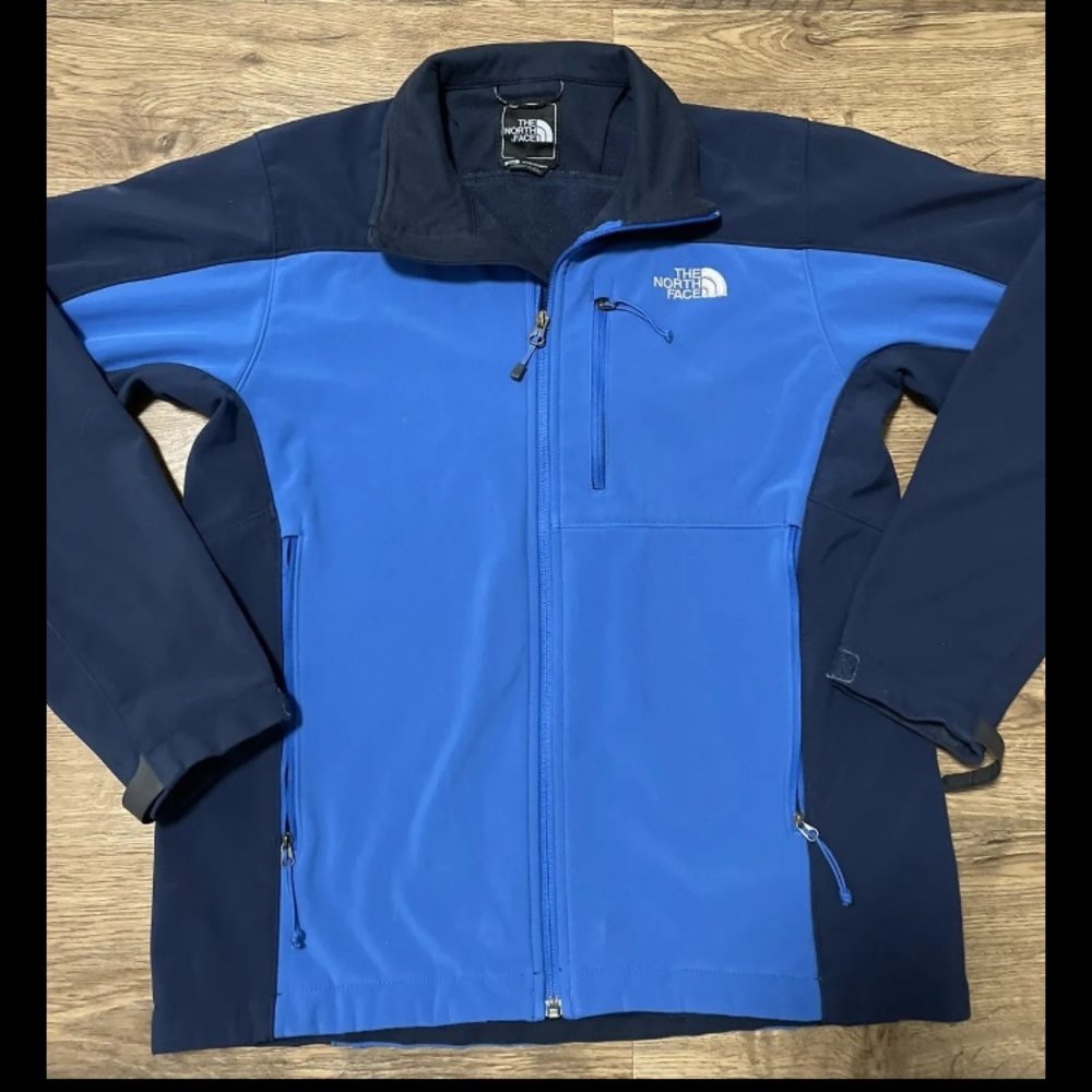 The North Face Jacket Blue Lined Coat Full Zip Hike Outdoors Men’s Size Small